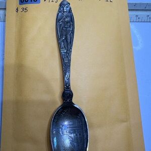 Intricate Silver Souvenir Spoon